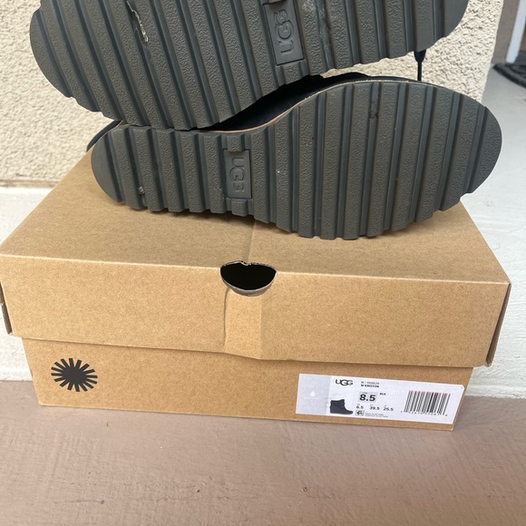 UGG Women's Black Lace Up Wedge Boots 8.5 - Picture 5 of 5